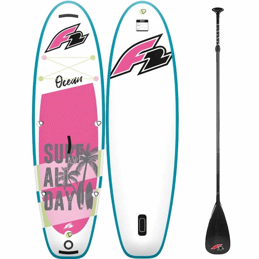 F2 Ocean Kids Girl SET 9'2'' SUP-Board Pink Kinder 1 F2 Ocean Kids Girl SET 9'2'' SUP-Board Pink Kinder