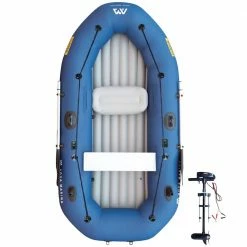 Aqua Marina Classic Fishing Boat With T-18 Motor Schlauchboot Blue Damen, Herren