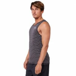 Rip Curl Plain Stripe Tank Muskelshirt Black Herren