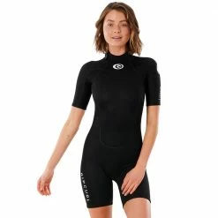 Rip Curl 2/2 Freelite Shortsleeve Spring Wasseranzug Black Damen