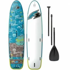 F2 Travel Windsurf 12'5" SET SUP-Board Blue Damen, Herren